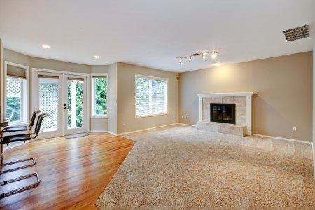 carpeted living room